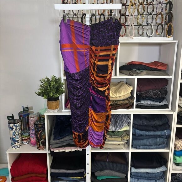 FUZZI women’s XXL midi Colorful Women's Skirt $450 msrp - Picture 9 of 9